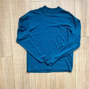 Urban Outfitters Teal Blue Mock Neck Long Sleeve T-shirt